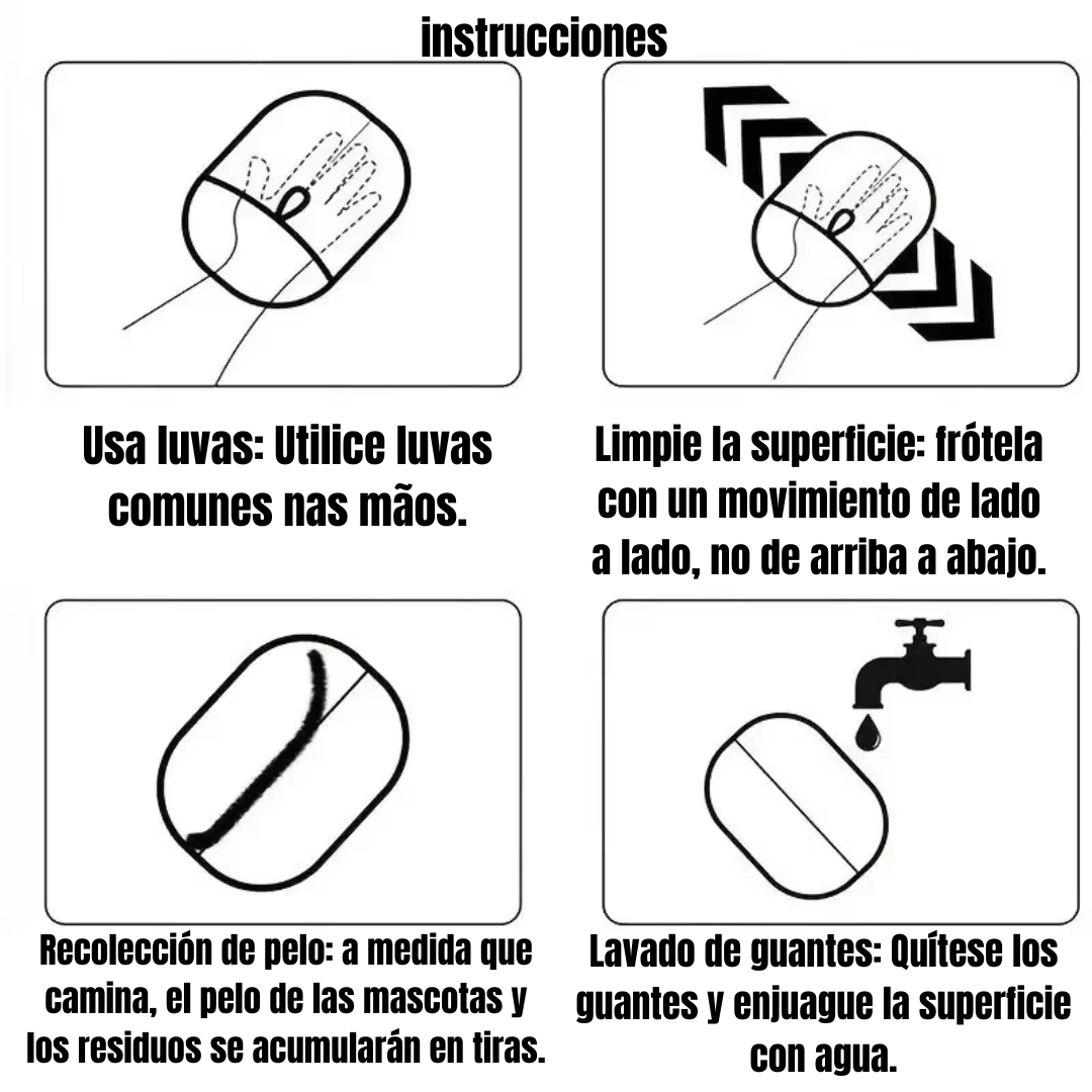 Guantes Estáticos para Quitar Pelos