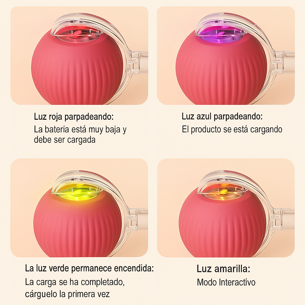 Bola Inteligente 360° para Gatos y Perros