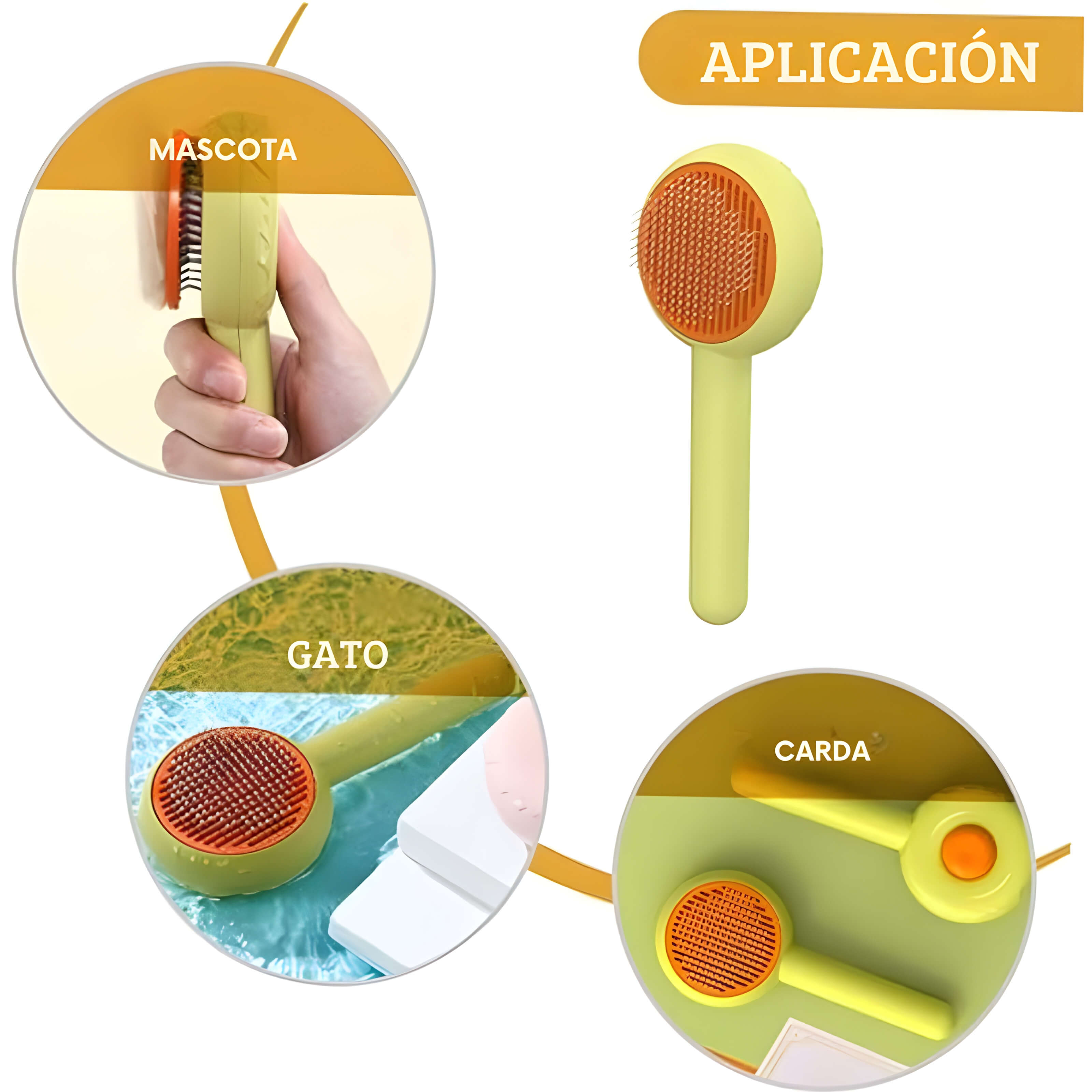 Cepillo Removedor de Pelo para Mascotas para Gatos y Perros