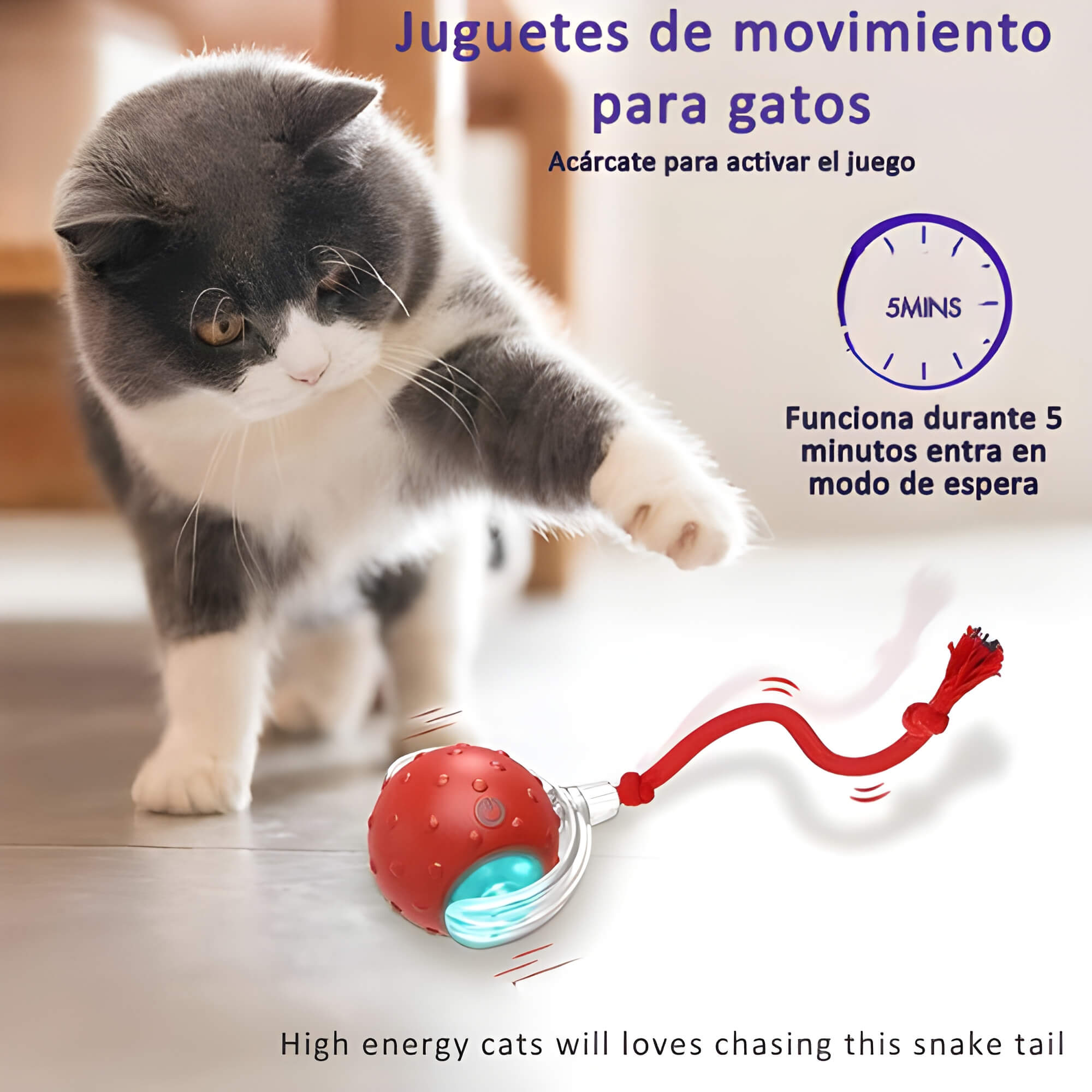 Pelota Divertida para Gatos Rebote y Persecución